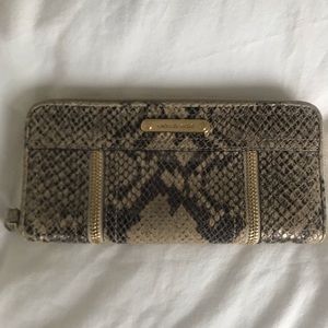 Michael Kors snake skin zip wallet